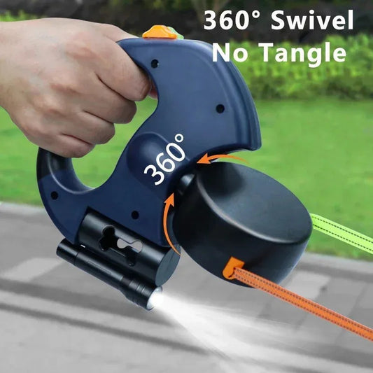 2-in-1 Automatic Telescopic Dual Dog Leash π | Retractable Double-Headed 360Β° Tangle-Free Traction Rope π