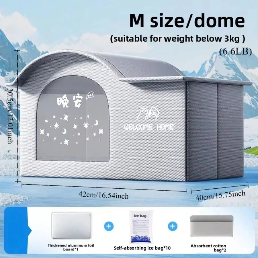 Summer Pet Ice House Bed | Non-Electric Air Conditioning Cooling Kennel | Heavy Duty Four Seasons Load-Bearing Cat & Dog Cave ๐ฑ๐ถ