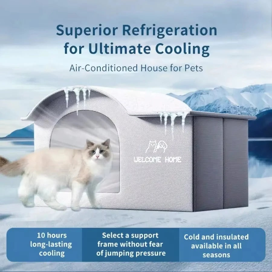 Summer Pet Ice House Bed | Non-Electric Air Conditioning Cooling Kennel | Heavy Duty Four Seasons Load-Bearing Cat & Dog Cave 🐱🐶