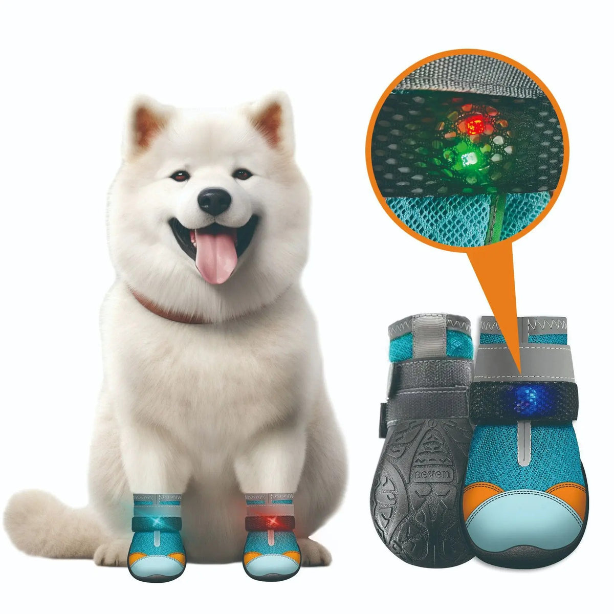 • GlowPaws™ Breathable LED Light Dog Boots – Anti-Slip Wear-Resistant Pet Shoes for Night Walking & Outdoor Paw Protection 🐕💡