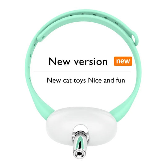 Automatic Rechargeable Laser Cat Collar Toy 🐱 | Interactive Infrared Laser Kitten Toy for Anxiety Relief 🔋