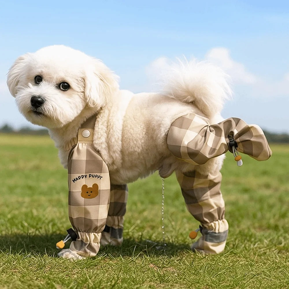 Full Leg Protection Pet Pants with Reflective Stripe | Adjustable Waterproof Dog Jumpsuit Shoes | Anti-Slip Dustproof Outdoor Going Out Pants 🐶🌧️