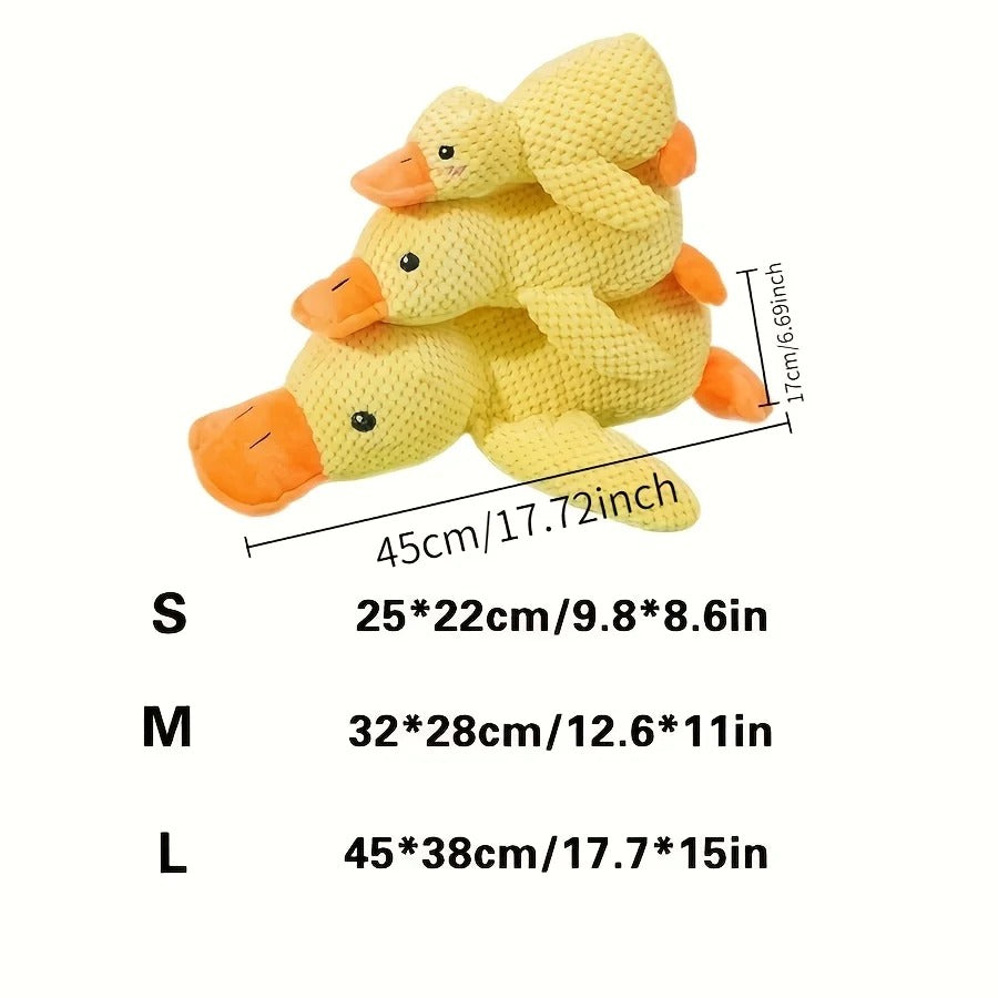 Plush Squeaky Duck Dog Toy – Bite-Resistant, Soft Chew Toy for Medium to Small Breeds (Interactive Sound Effects, Play & Training)