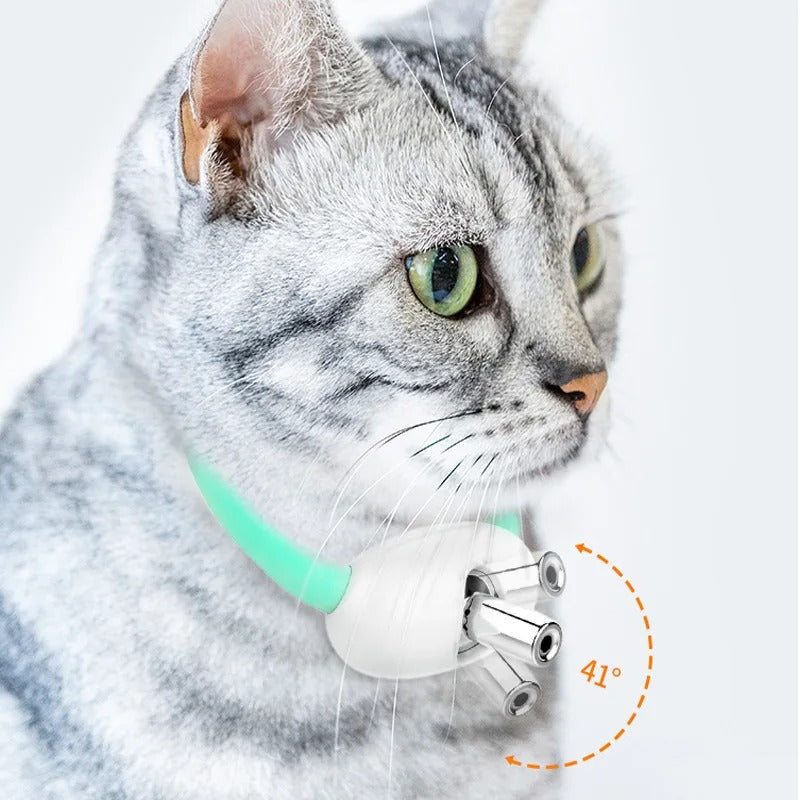 Automatic Rechargeable Laser Cat Collar Toy 🐱 | Interactive Infrared Laser Kitten Toy for Anxiety Relief 🔋