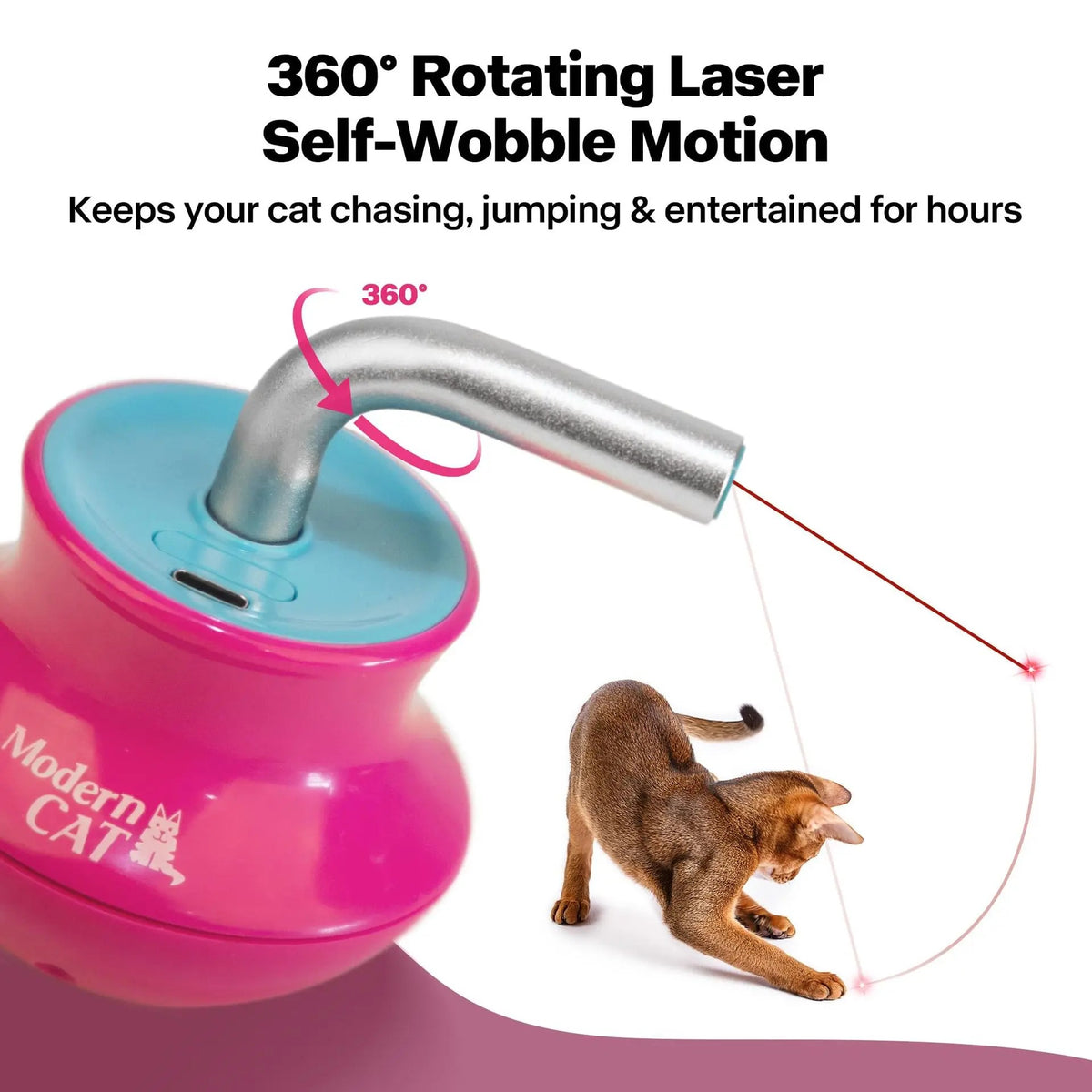Electric Tumbler Interactive Laser Pointer Toy | Smart Self-Entertainment Cat Wand & Energy-Consuming Teasing Gadget 🐱⚡🔴