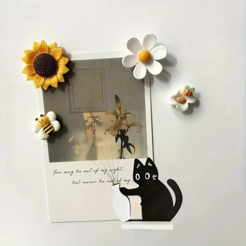 Acrylic Cat Whiskers Collection Ornament | Magnetic Cartoon Refrigerator Sticker | Precious Cat Hair Storage Memorial Box & Keepsake 🐾✨