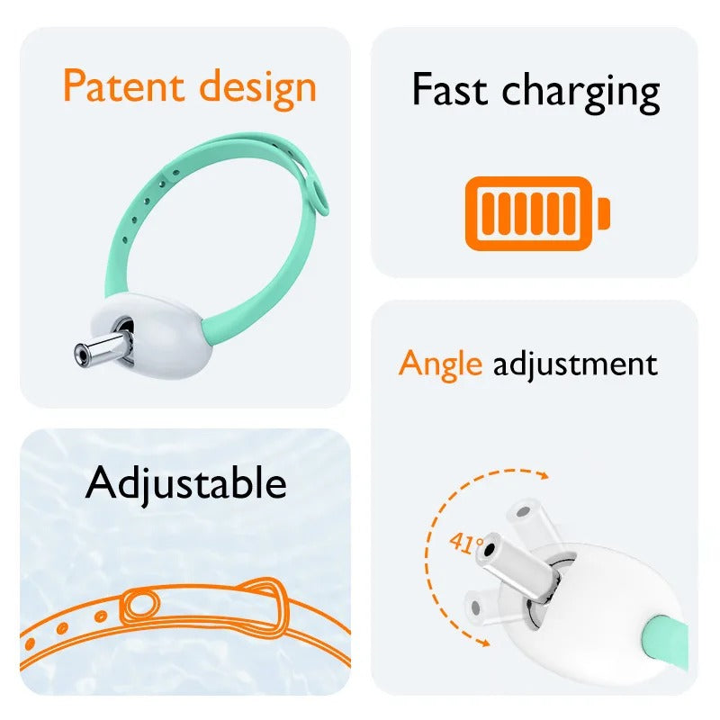 Automatic Rechargeable Laser Cat Collar Toy 🐱 | Interactive Infrared Laser Kitten Toy for Anxiety Relief 🔋