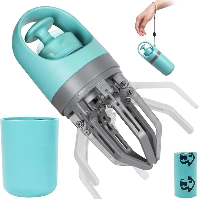 • Portable Six-Claw Dog Poop Scooper | Outdoor Pet Toilet Garbage Bag Dispenser | Heavy-Duty Waste Pickup Cleaner Tool with Built-in Bags 🐶✨