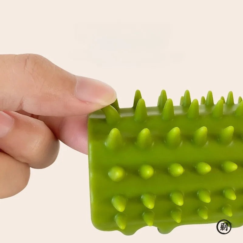 Wall Corner Cat Self-Groomer & Massage Comb 🐱 | Interactive Scratching Brush with Catnip Compartment 🌿