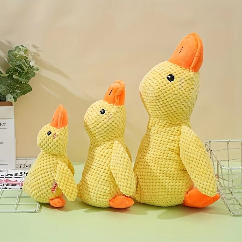 Plush Squeaky Duck Dog Toy – Bite-Resistant, Soft Chew Toy for Medium to Small Breeds (Interactive Sound Effects, Play & Training)