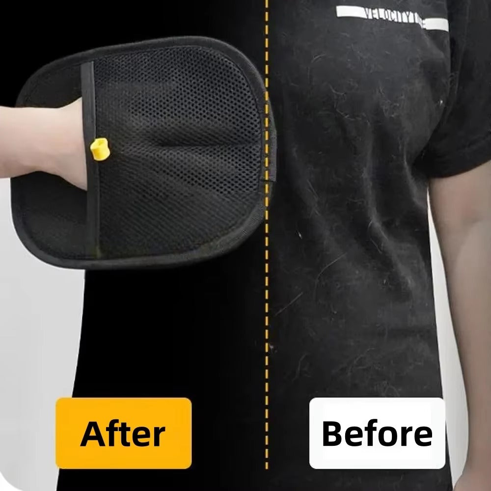 Double-Sided Reusable Pet Hair Removal Gloves 🐶 | Static Grooming & Fur Cleaning Gloves for Furniture 🛋️