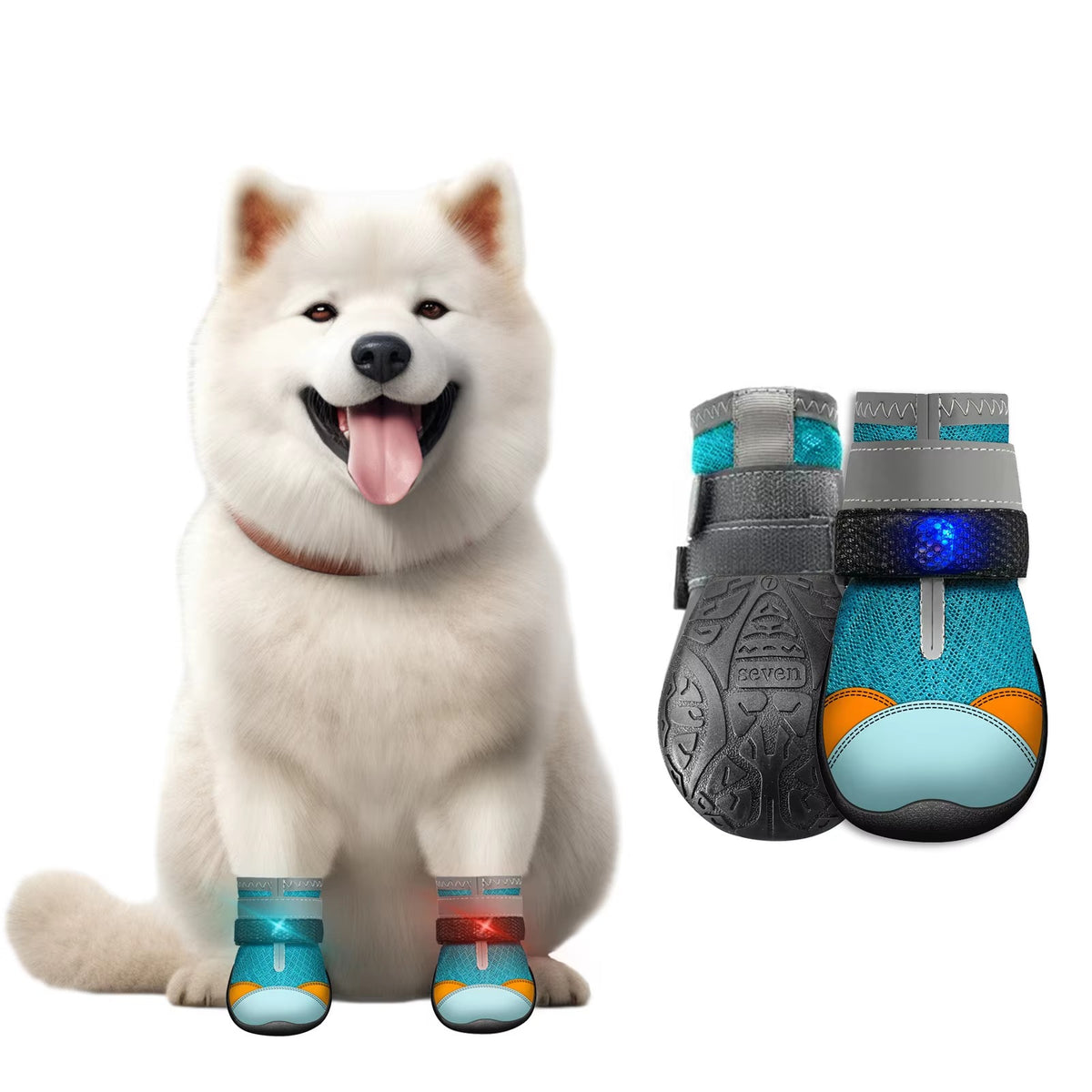 • GlowPaws™ Breathable LED Light Dog Boots – Anti-Slip Wear-Resistant Pet Shoes for Night Walking & Outdoor Paw Protection 🐕💡