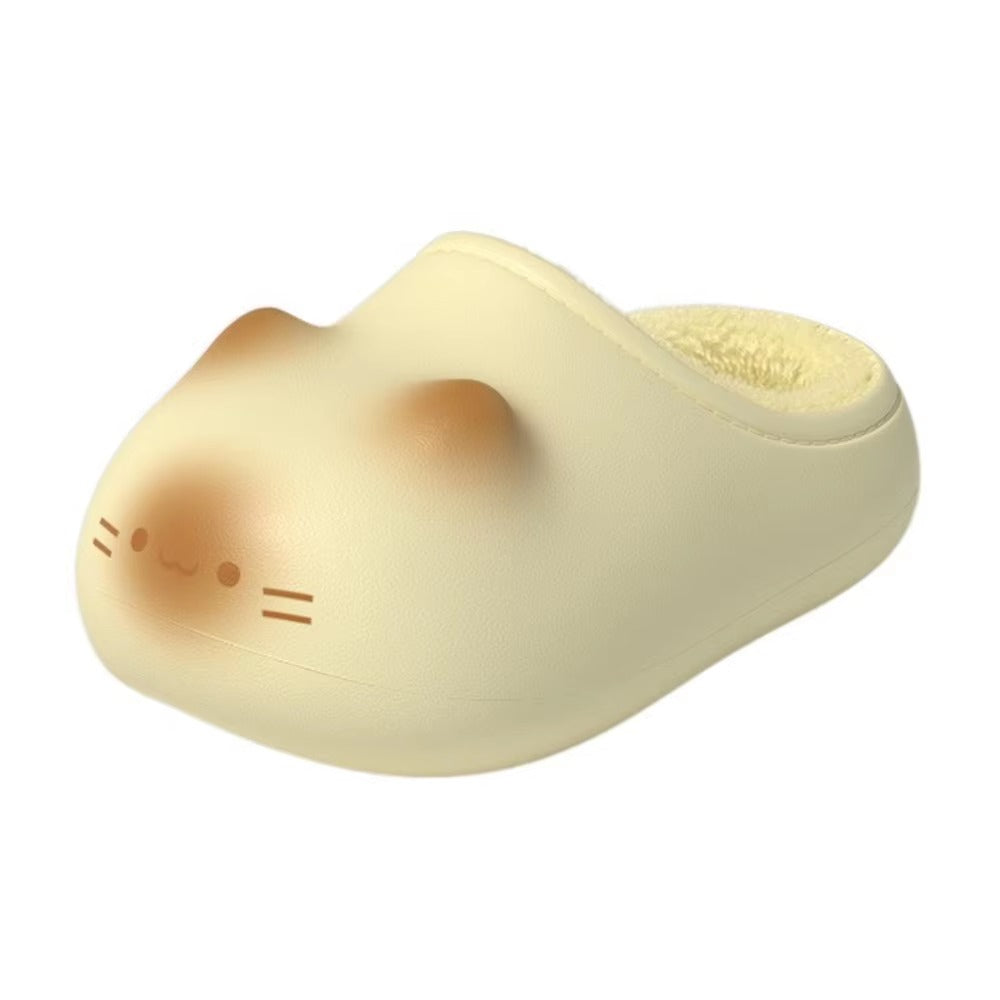 New Waterproof Cat Paw Slippers | Warm Plush Kitty Mules with Anti-Slip Bottom | Fluffy Closed Toe Outdoor & Indoor Winter House Shoes 🐱✨