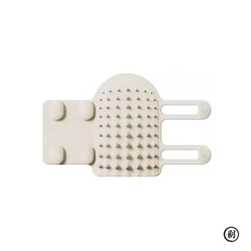 Wall Corner Cat Self-Groomer & Massage Comb 🐱 | Interactive Scratching Brush with Catnip Compartment 🌿
