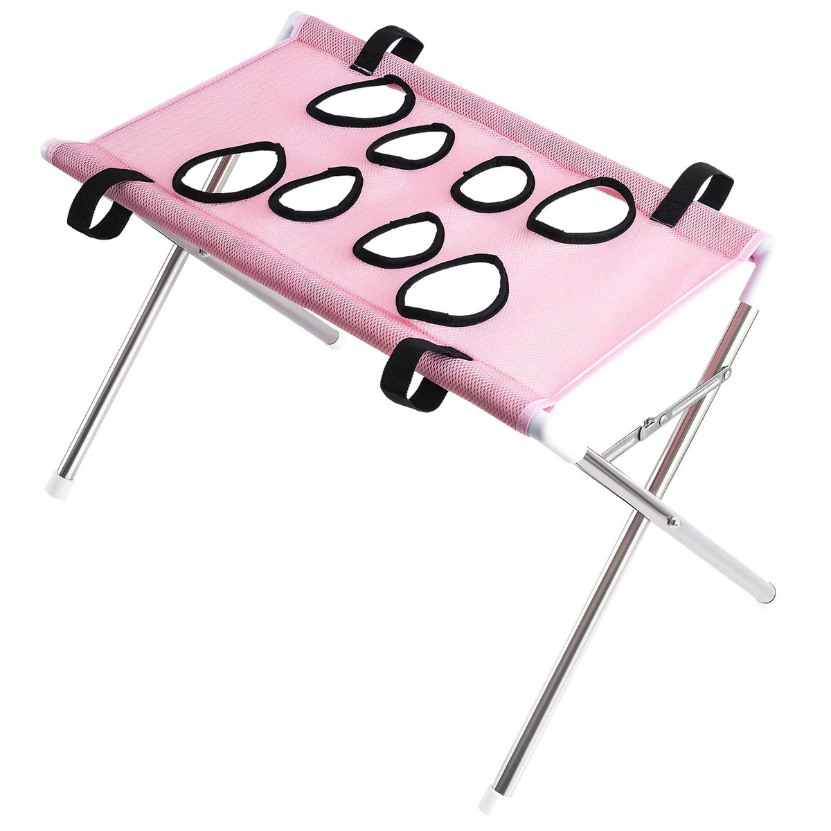 • Pet Grooming Hammock Stand | Foldable Dog & Cat Nail Clipping Harness | Portable Stainless Steel Breathable Mesh Care Tool 🐶🐱