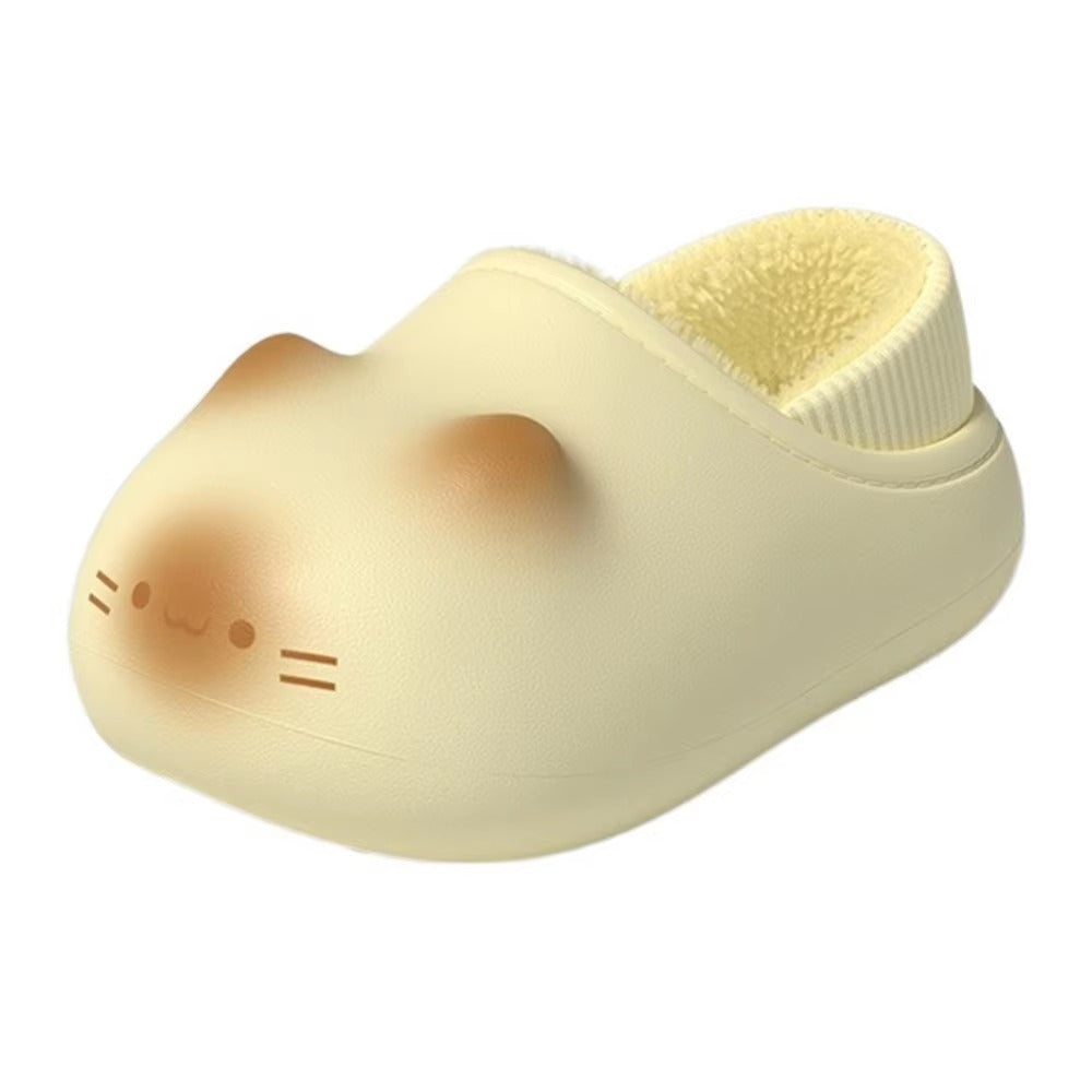 New Waterproof Cat Paw Slippers | Warm Plush Kitty Mules with Anti-Slip Bottom | Fluffy Closed Toe Outdoor & Indoor Winter House Shoes 🐱✨