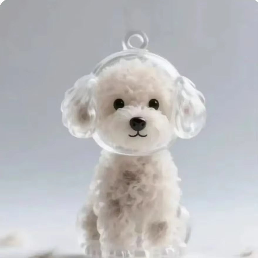 Cute Cat & Dog Fur Storage Capsule Keychain | Transparent Pet Hair Keepsake Pendant & Souvenir 🐱🐶✨